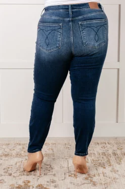 Skylar Mid Rise Thermal Vintage Skinny Jean by Judy Blue