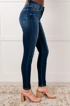 Skylar Mid Rise Thermal Vintage Skinny Jean by Judy Blue