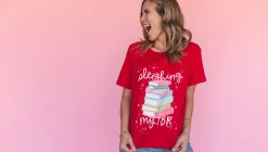 'Sleighing My TBR' Red Graphic Tee