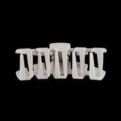 Small Teleties Claw Clip - Silver Flames