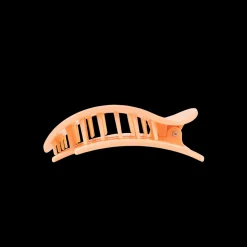 Small Teleties Flat Oval Clip - Peach Fuzz