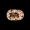 Small Teleties Flat Oval Clip - Blonde Tortoise