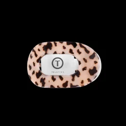Small Teleties Flat Oval Clip - Blonde Tortoise