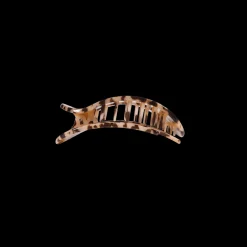 Small Teleties Flat Oval Clip - Blonde Tortoise