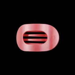 Small Teleties Flat Oval Clip - Calming Coral