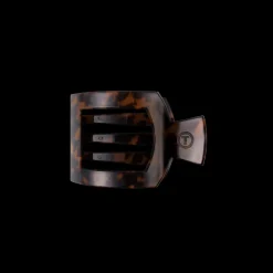 Small Teleties Flat Square Clip - Tortoise