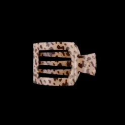 Small Teleties Flat Square Clip - Blonde Tortoise