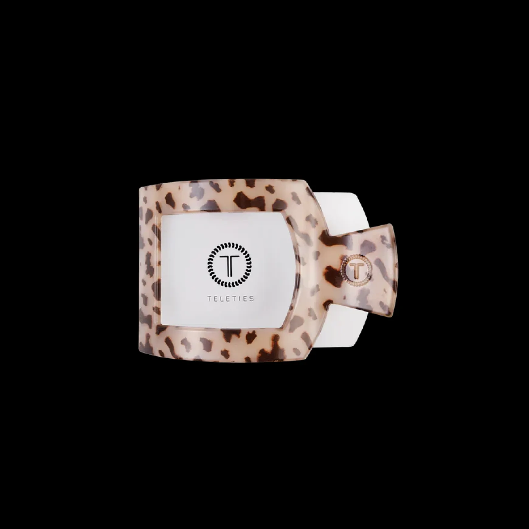 Small Teleties Flat Square Clip - Blonde Tortoise