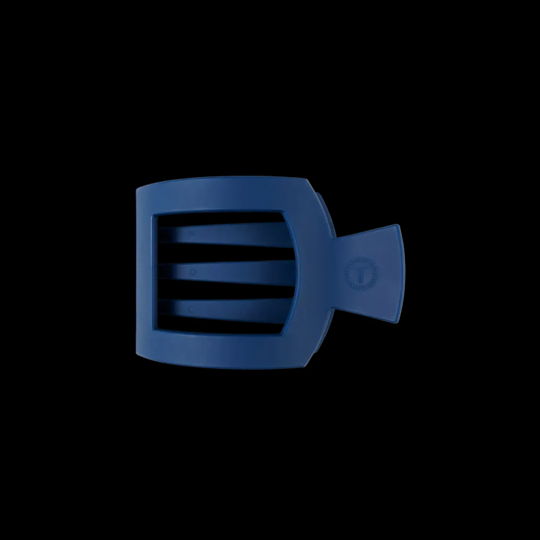 Small Teleties Flat Square Clip - Midnight Rain Navy