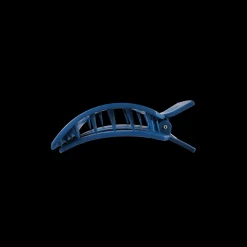 Small Teleties Flat Square Clip - Midnight Rain Navy