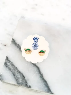 Smiling Elf Signature Enamel Studs
