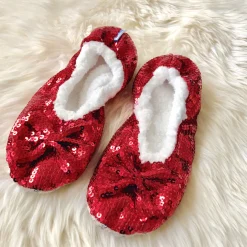 Snoozies! Slippers - Red Bling
