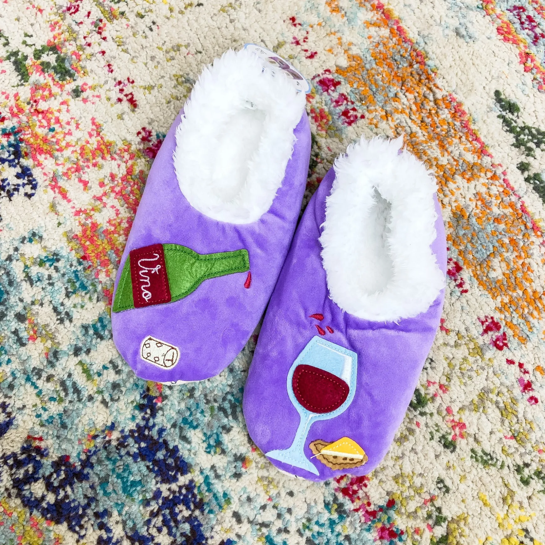 Snoozies! Slippers - Wine O'Clock Purple