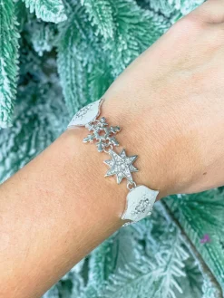 Snowflake Enamel Magnetic Bracelet