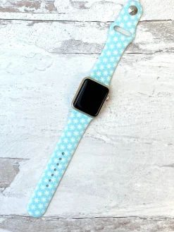 Snowflakes Printed Silicone Watch Band
