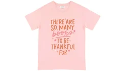 'So Many Books To Be Thankful For' Blush Graphic Tee