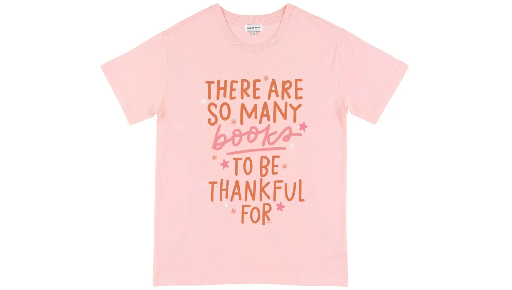 'So Many Books To Be Thankful For' Blush Graphic Tee