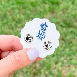 Soccer Ball Signature Enamel Studs by Prep Obsessed