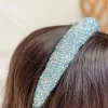 Sparkling Rhinestone Padded Headband - Blue