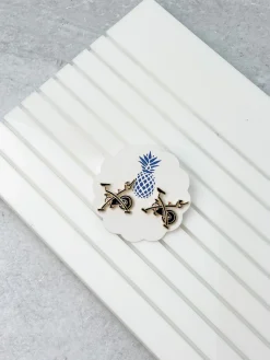Spin Bike Enamel Stud Earrings by Prep Obsessed