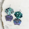 Spooky Cauldron Dangle Earrings - Green