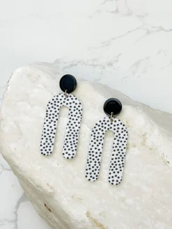 Spotty Dot Arch Dangle Earrings