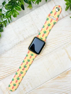 Spring Carrots Printed Silicone Smart Watchband