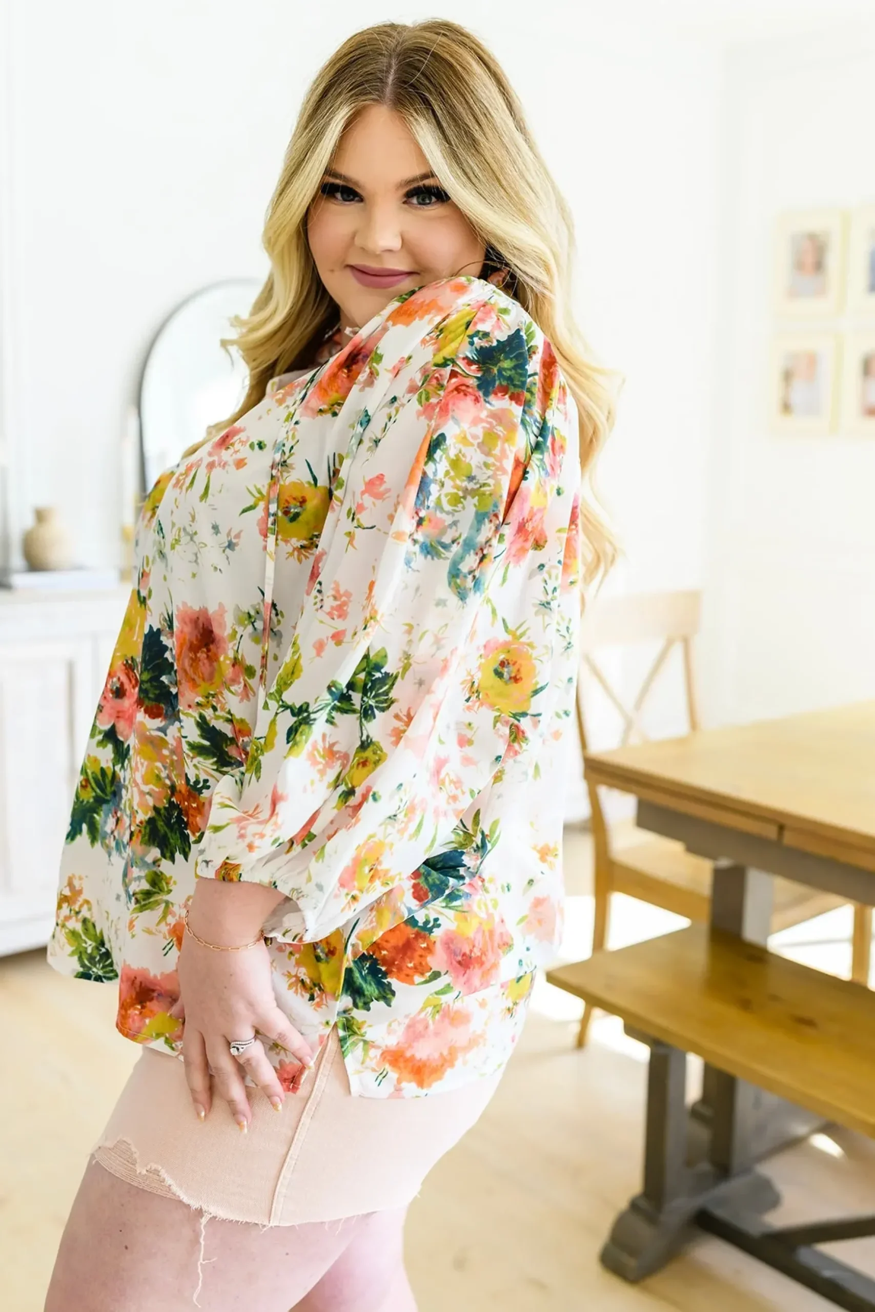 Spring Haiku Floral Blouse (Ships in 1-2 Weeks)