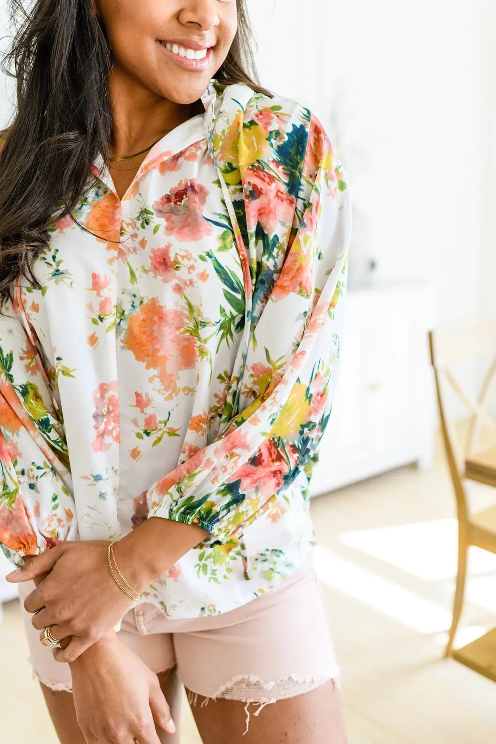 Spring Haiku Floral Blouse (Ships in 1-2 Weeks)