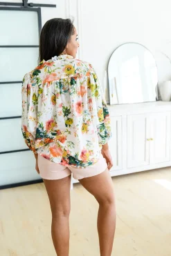 Spring Haiku Floral Blouse (Ships in 1-2 Weeks)