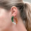 St. Patrick's Day Tinsel Hoop Earrings