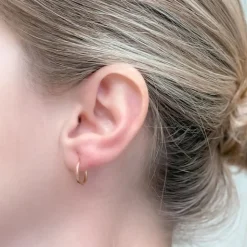 Stainless Steel Hoop Earrings - Gold