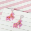 Star Confetti Unicorn Dangle Earrings
