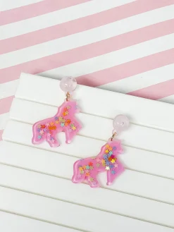 Star Confetti Unicorn Dangle Earrings