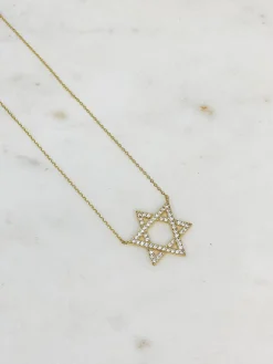 Star of David Cubic Zirconia Pendant Necklaces