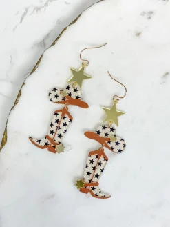 Starry Cowboy Dangle Earrings