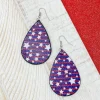 Stars & Stripes Oval Dangle Earrings
