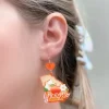 State Icon Dangle Earrings - Georgia