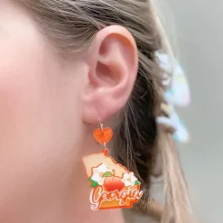 State Icon Dangle Earrings - Georgia
