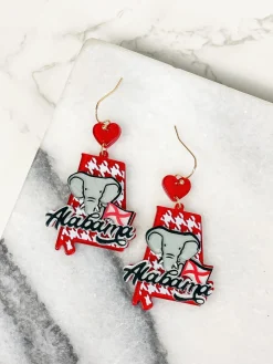 State Icon Dangle Earrings - Alabama