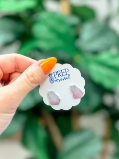 State of Georgia Matte Stud Earrings - Silver