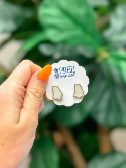 State of Georgia Stud Earrings - Ivory