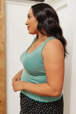 Stay Easy Tank In Aqua