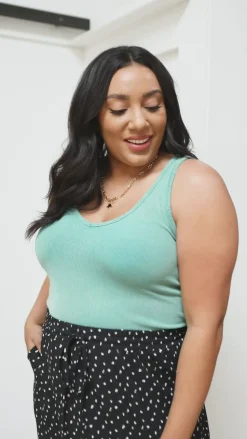 Stay Easy Tank In Aqua