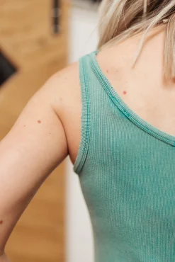 Stay Easy Tank In Aqua