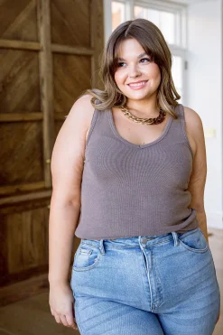 Stay Easy Tank In Bronze