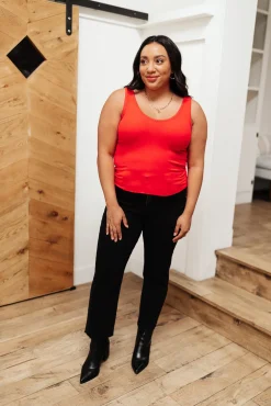 Stay Easy Tank In Cherry