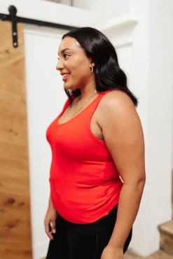 Stay Easy Tank In Cherry