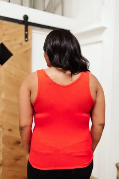 Stay Easy Tank In Cherry