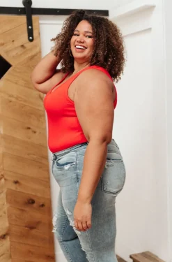 Stay Easy Tank In Cherry